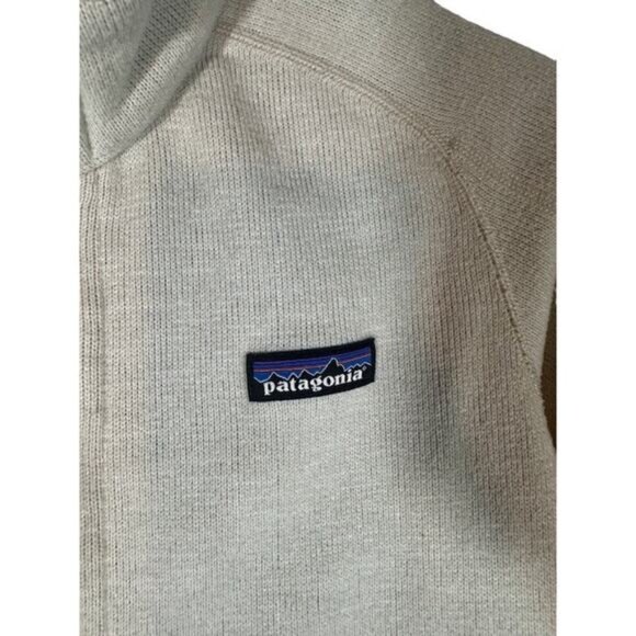 Patagonia White Mock Neck Better Sweater Full Zip Fleece Jacket Women Sz M - Picture 8 of 11